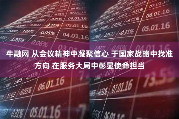 牛融网 从会议精神中凝聚信心 于国家战略中找准方向 在服务大局中彰显使命担当